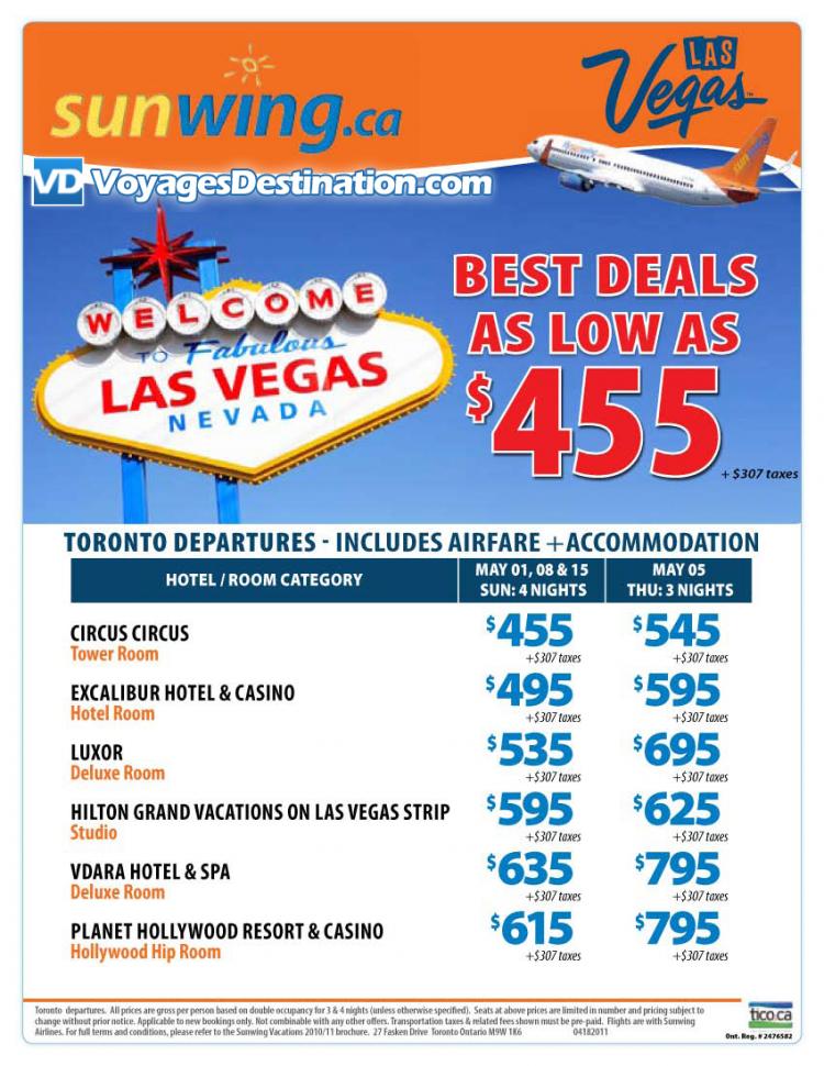 Best deals to Las Vegas