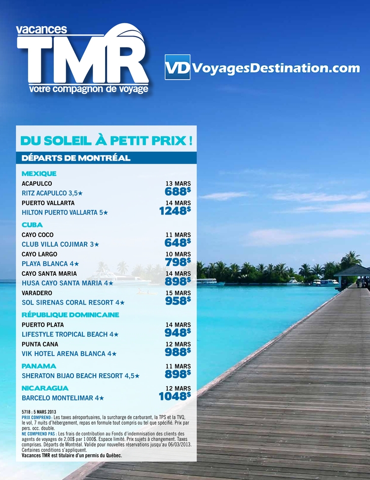 destination voyage une semaine