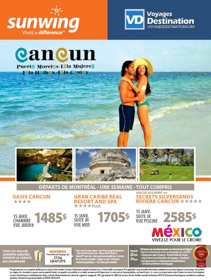 cancun tour from montreal