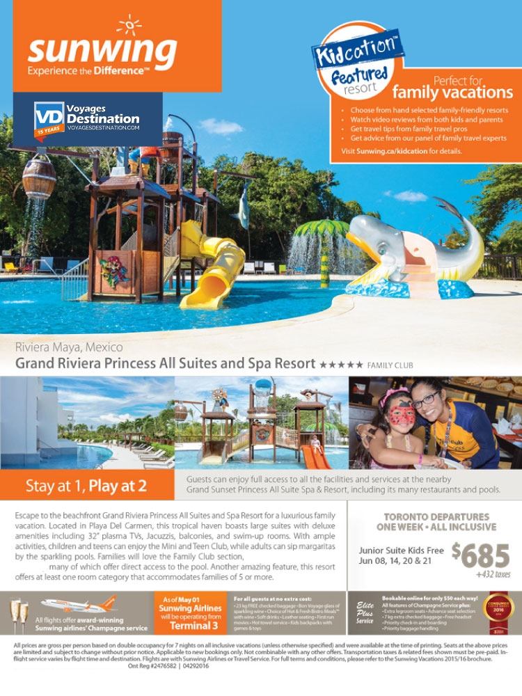 Kidcation featured resort - Grand Riviera Princess All Suites and Spa  Resort (Family Club) | Voyages Destination
