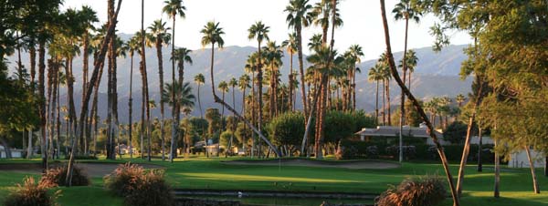 Omni Rancho Las Palmas exterior at night