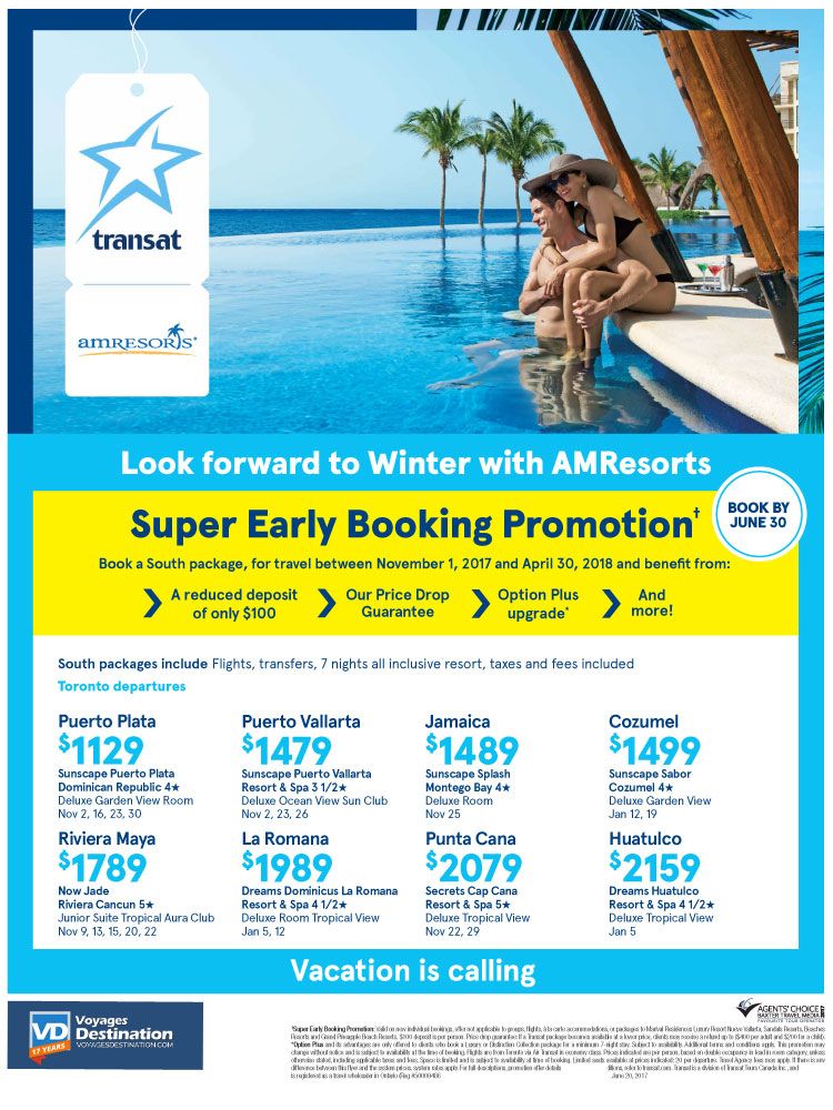 Super Early Booking Promotion - Look forward to Winter with AMResorts ...