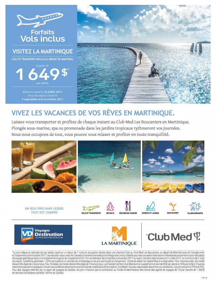 prix voyage martinique tout compris