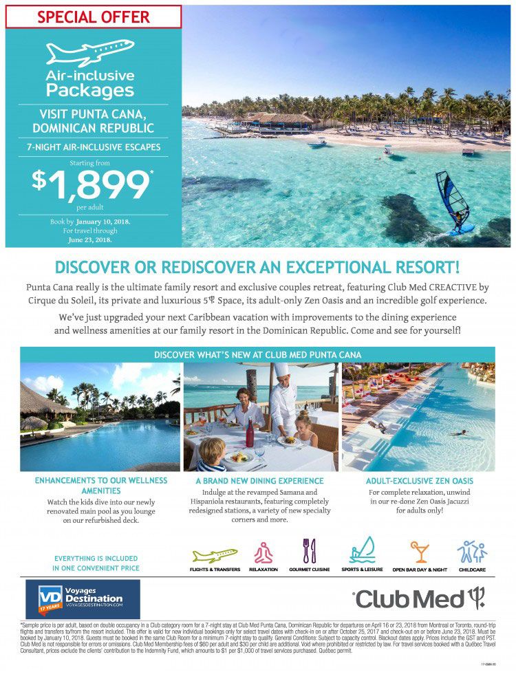 Discover our special Club Med Punta Cana offer: 7-night air-inclusive ...