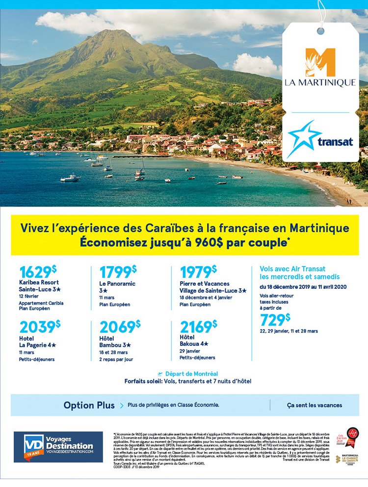 Vivez l'experience des Caribes à la française en Martinique! Voyages